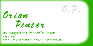 orion pinter business card